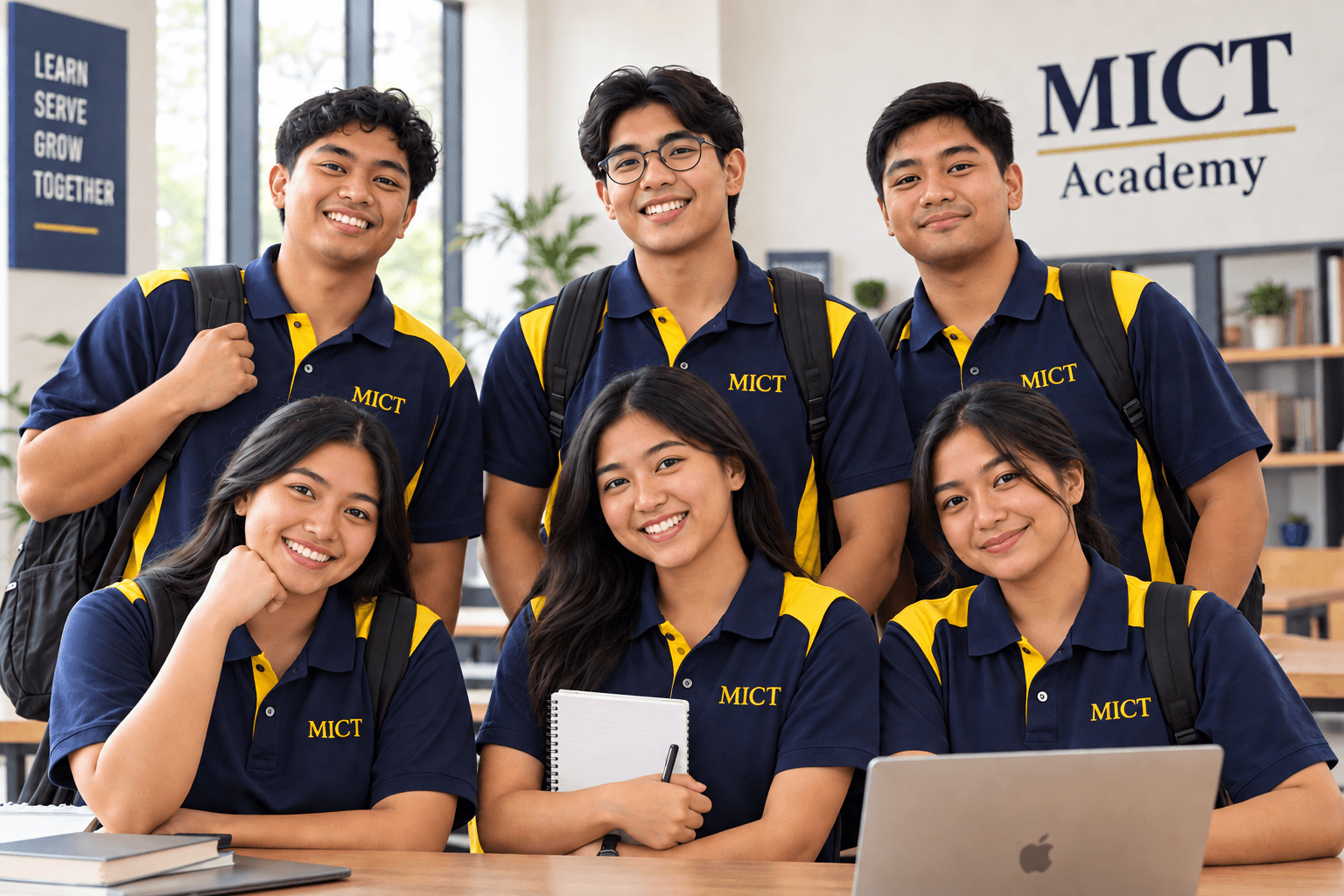 A team of MICT Academy production volunteers